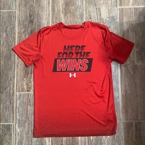 Red Under Armour Dry-fit youth XL shirt.
